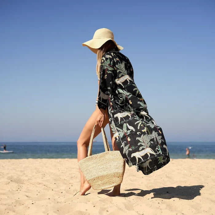 Linen Connections Midnight Jungle Kimono