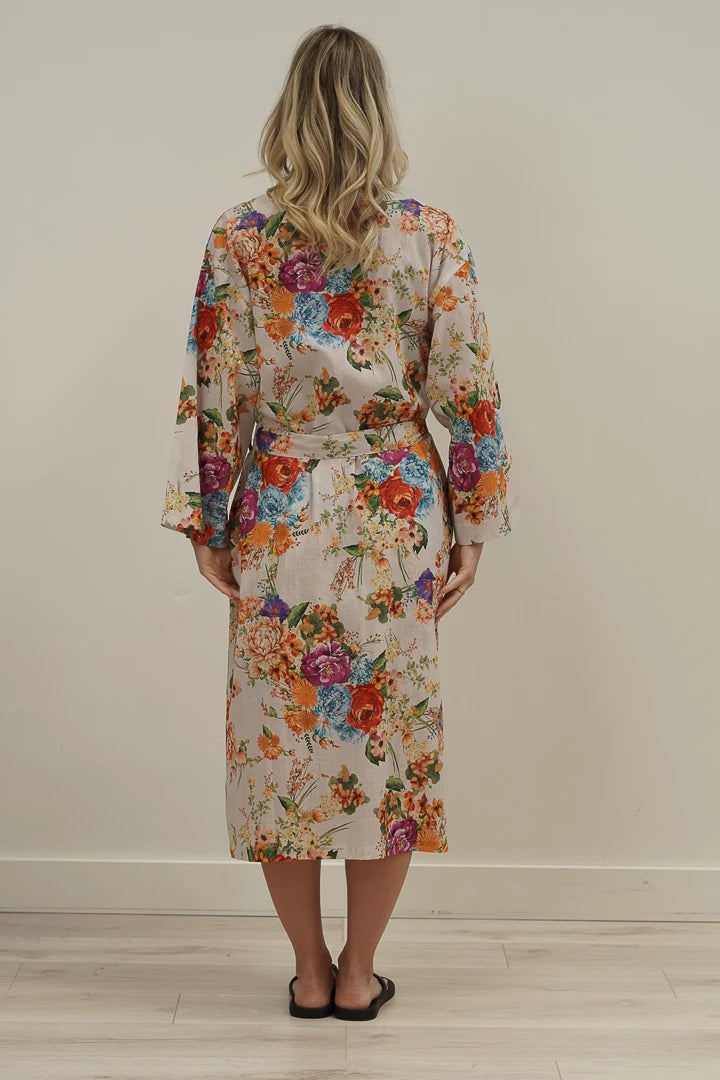 Linens Unlimited Camilla Bouquet White Kimono