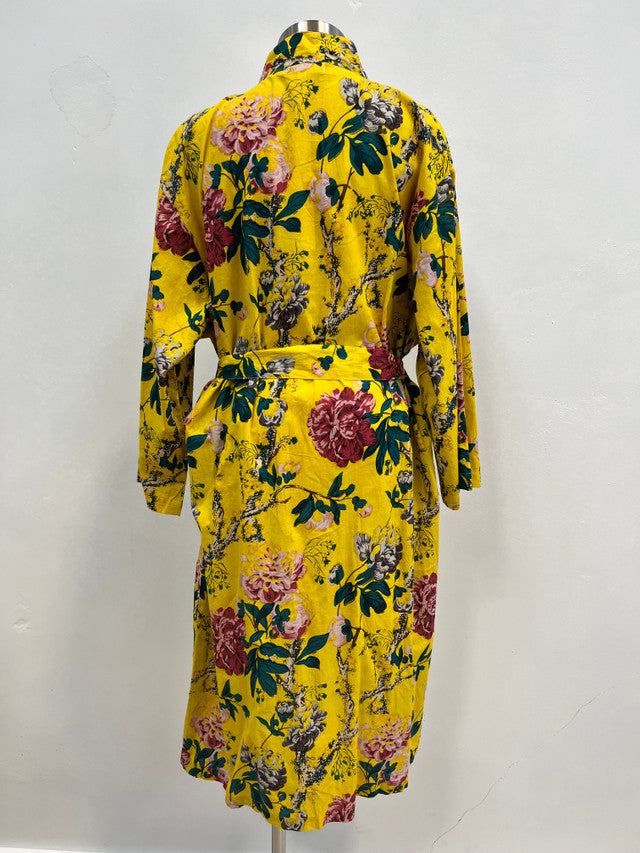 Linens Unlimited Lakshmi Primrose Yellow Kimono