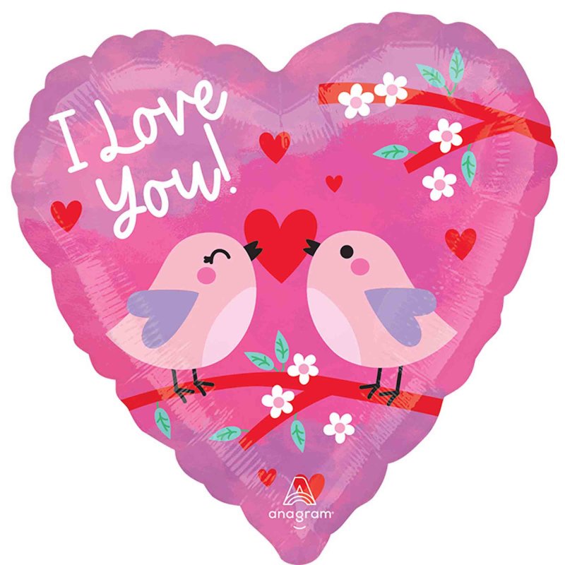 Love Birds 45cm Balloon (Inflated)