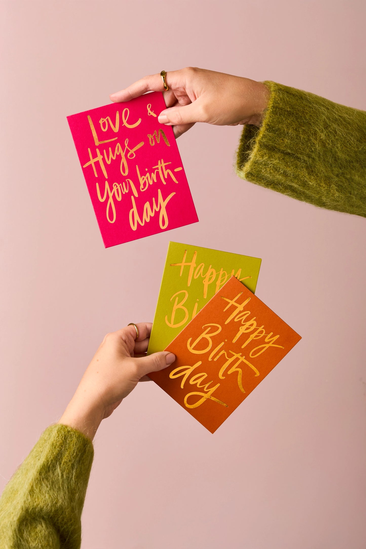 Love & Hugs On Your Birthday (Hot Pink) Card