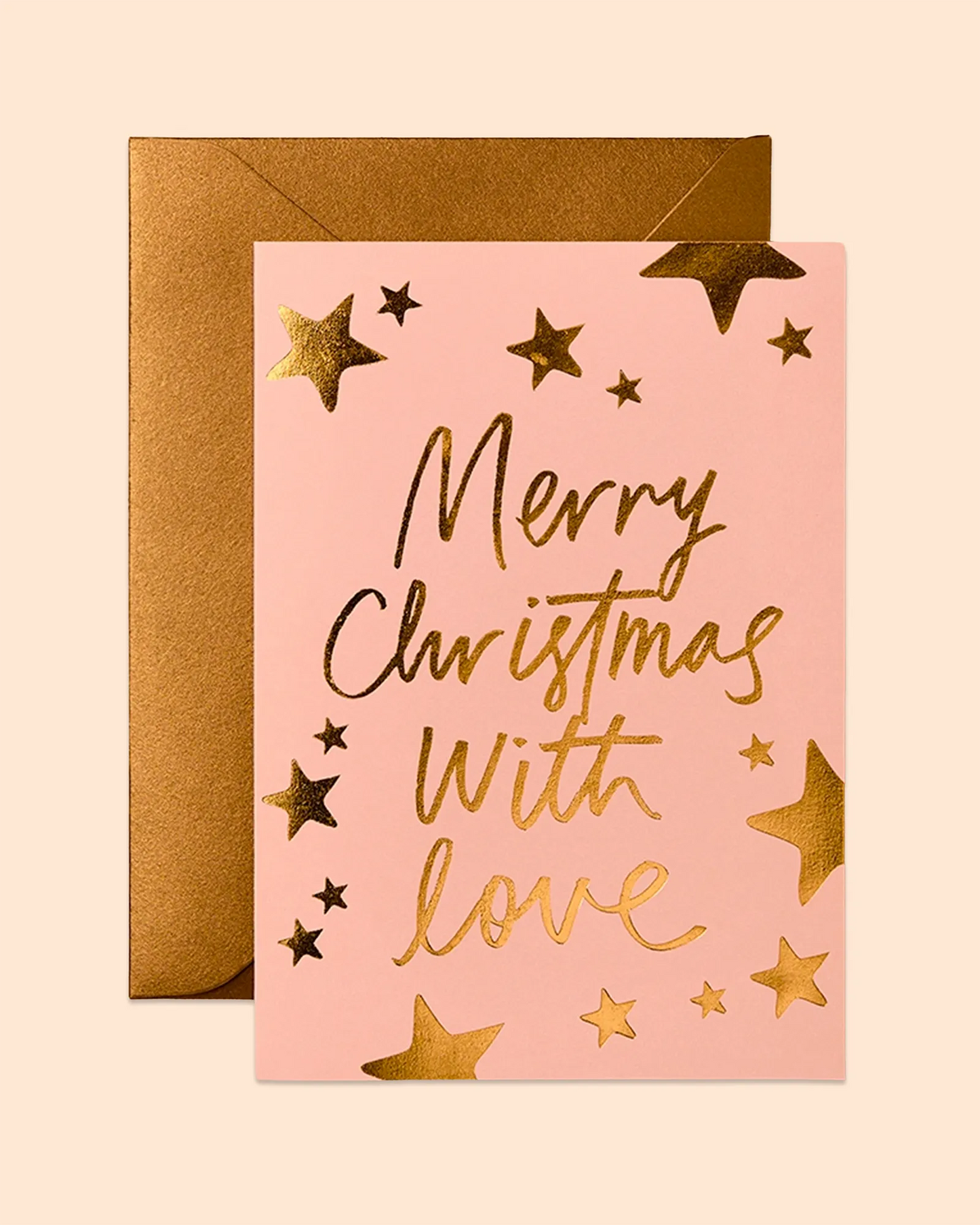 Merry Christmas With Love (Blush Pink) Card