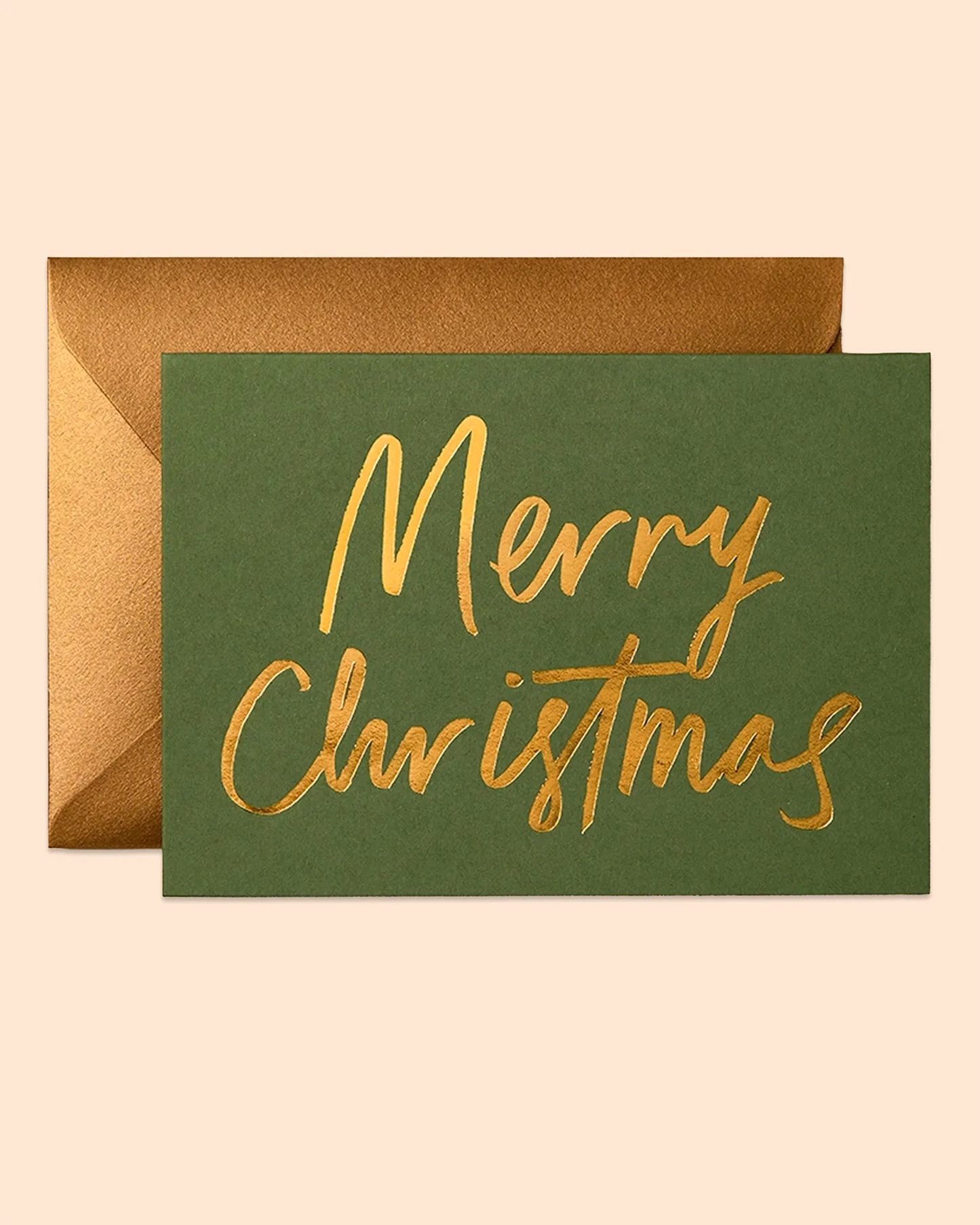 Merry Christmas (Olive Green) Card