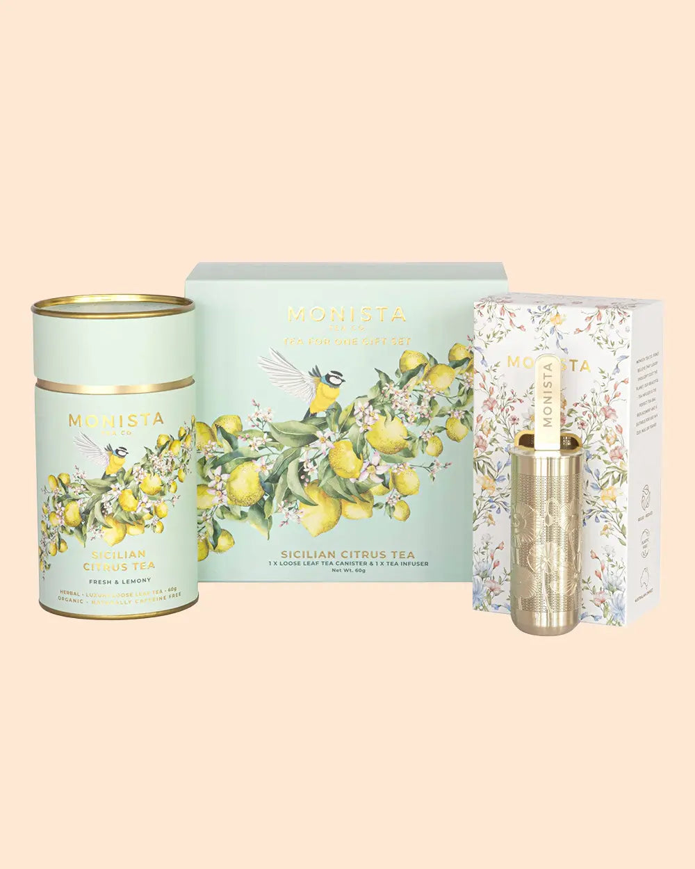 Monista Tea Co Tea For One Gift Set (Sicilian Citrus Tea)
