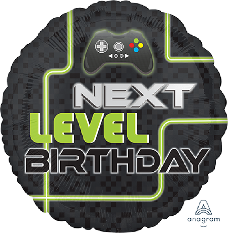 Next Level Birthday 45cm Balloon (Inflated)