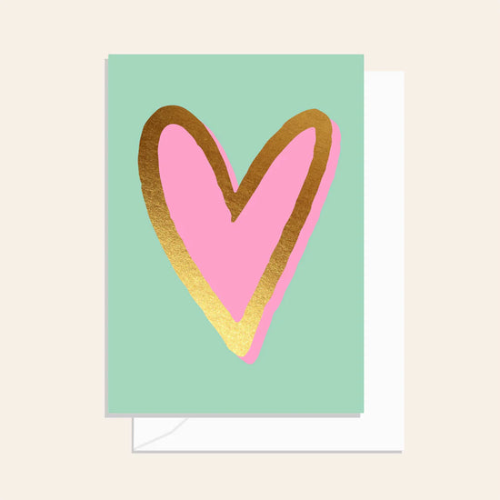 Painty Heart Mint Card