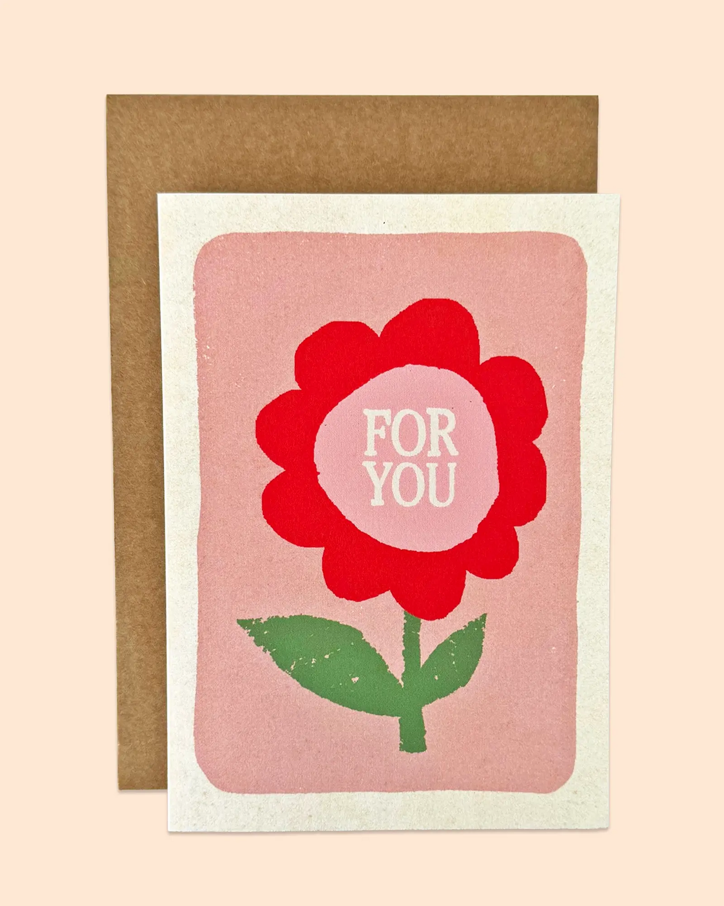 Pink Flower For You Card