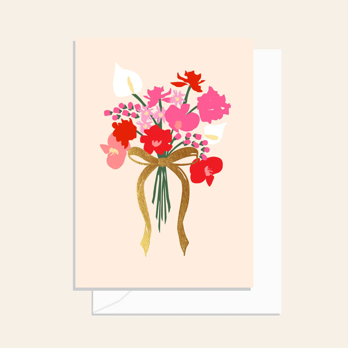 Raspberry Flower Bunch Card