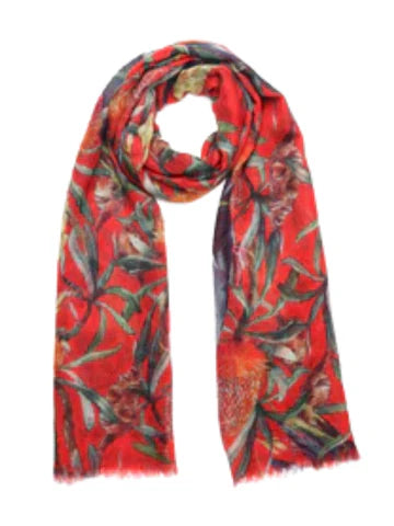 Red Cockatoo Cotton Modal Scarf