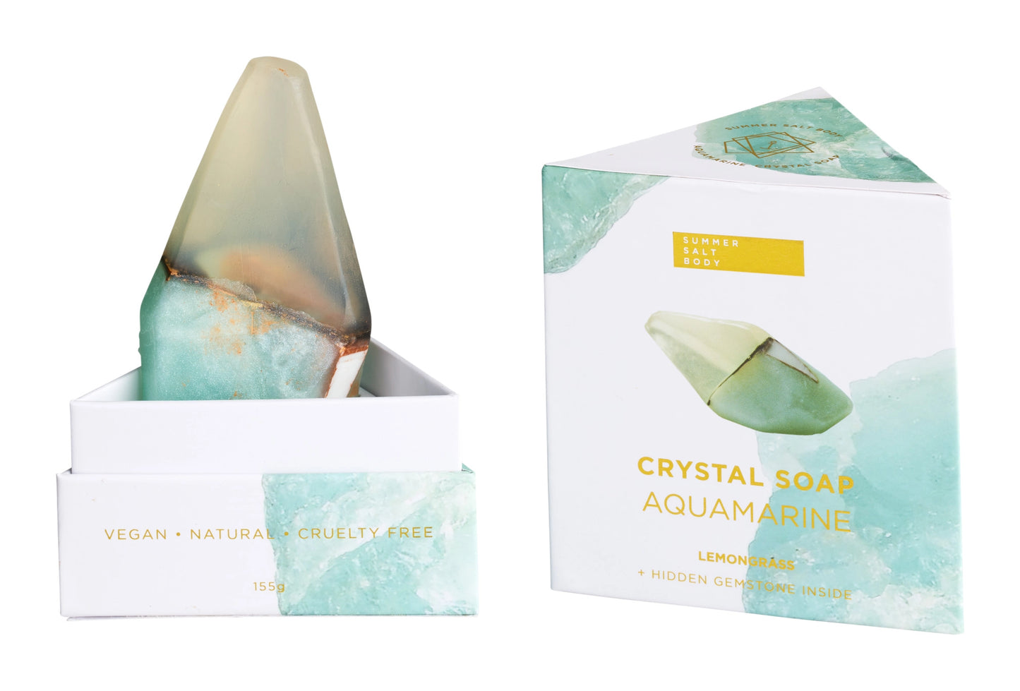 Summer Salt Body Aquamarine Crystal Soap (Lemongrass)