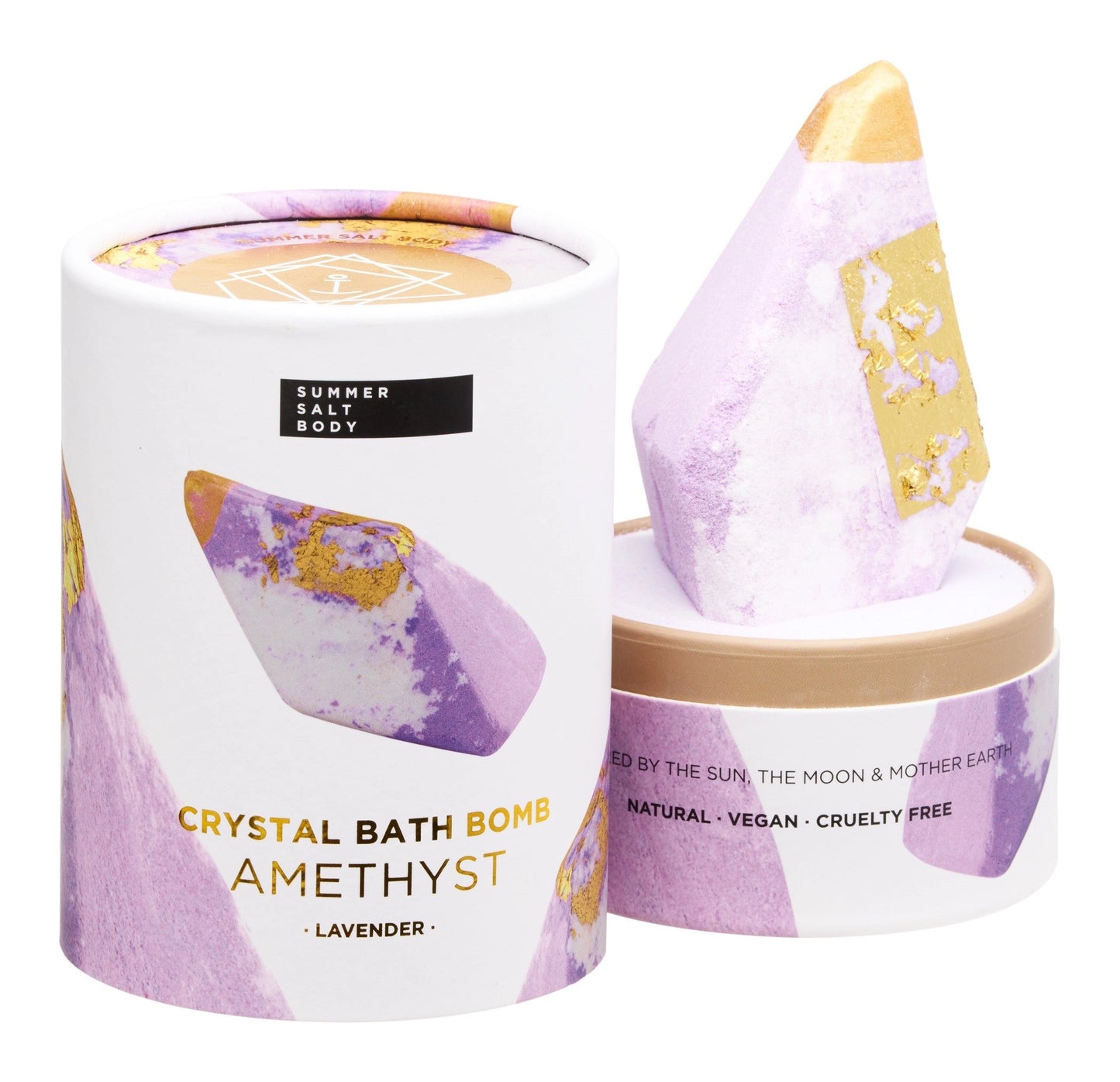 Summer Salt Body Crystal Bath Bomb Amethyst (Lavender)