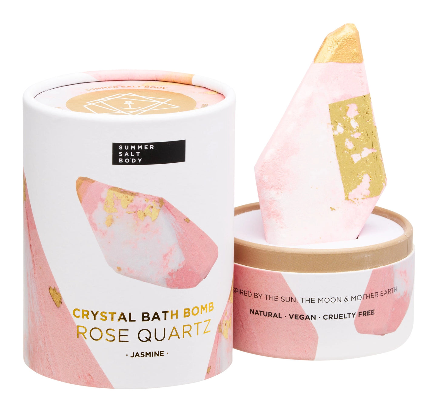Summer Salt Body Crystal Bath Bomb Rose Quartz (Jasmine)