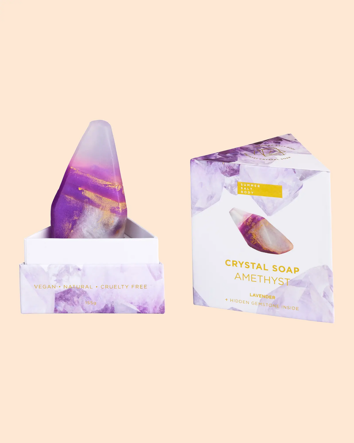 Summer Salt Body Amethyst Crystal Soap (Lavender)