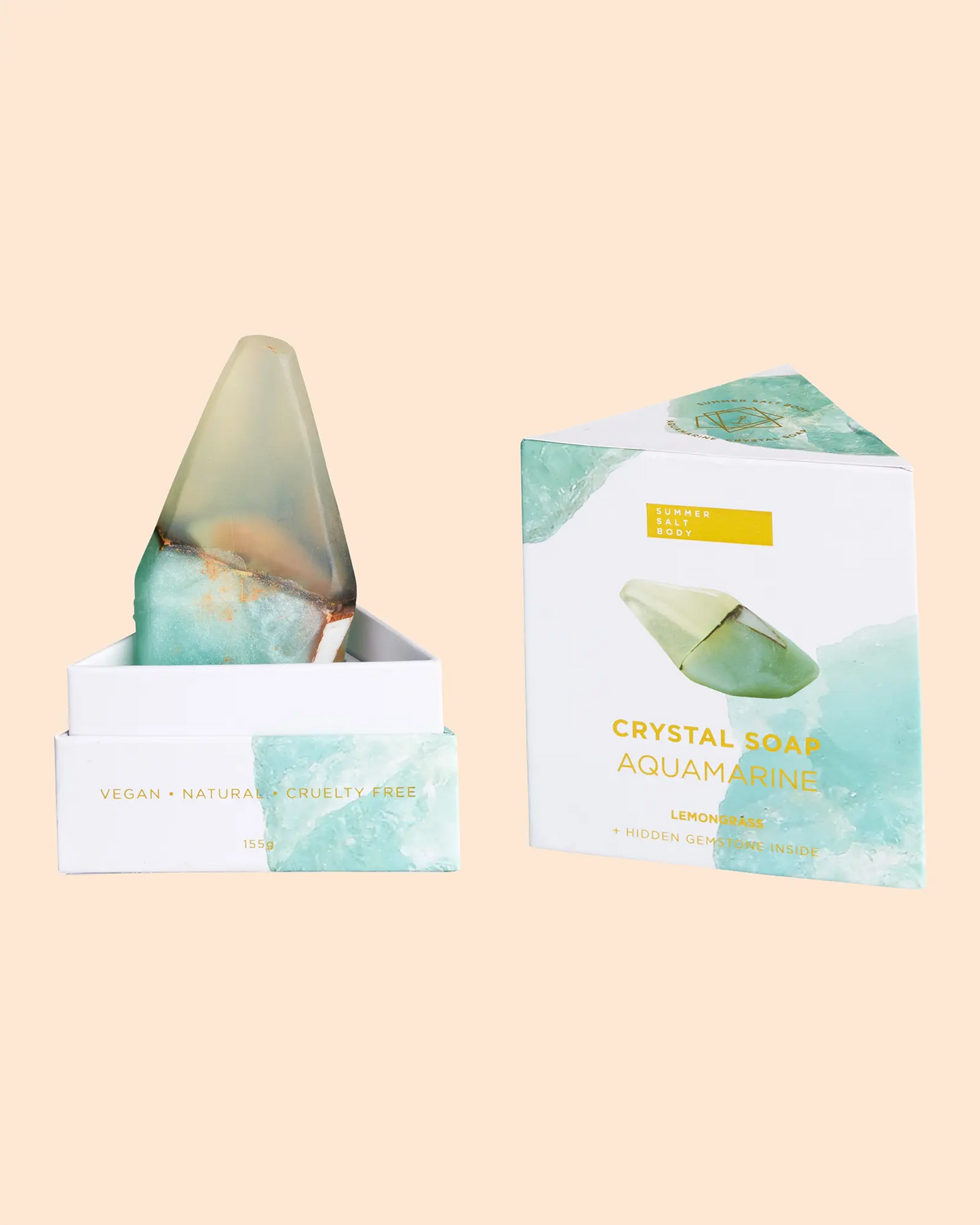 Summer Salt Body Aquamarine Crystal Soap (Lemongrass)