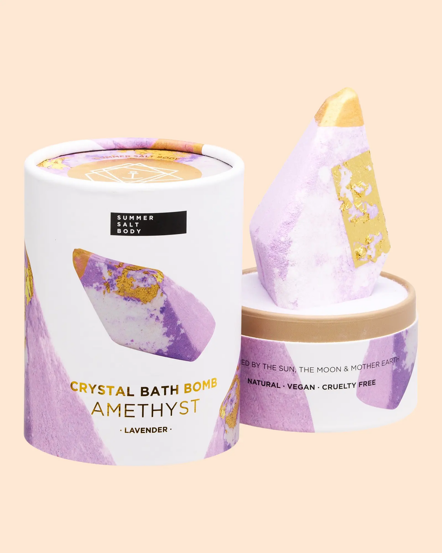 Summer Salt Body Crystal Bath Bomb Amethyst (Lavender)