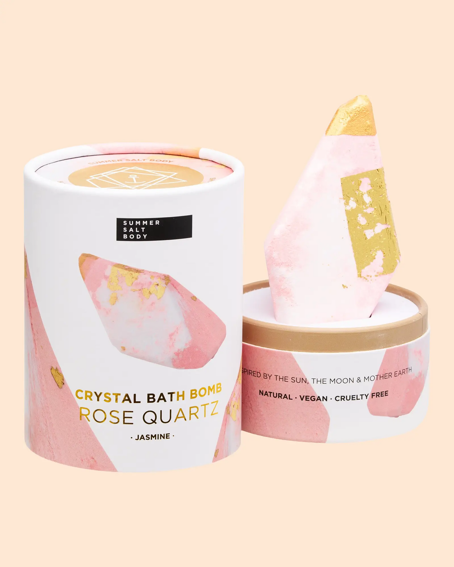 Summer Salt Body Crystal Bath Bomb Rose Quartz (Jasmine)
