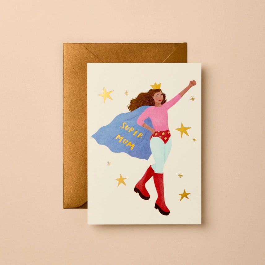 Super Mum (Blue Cape) Card