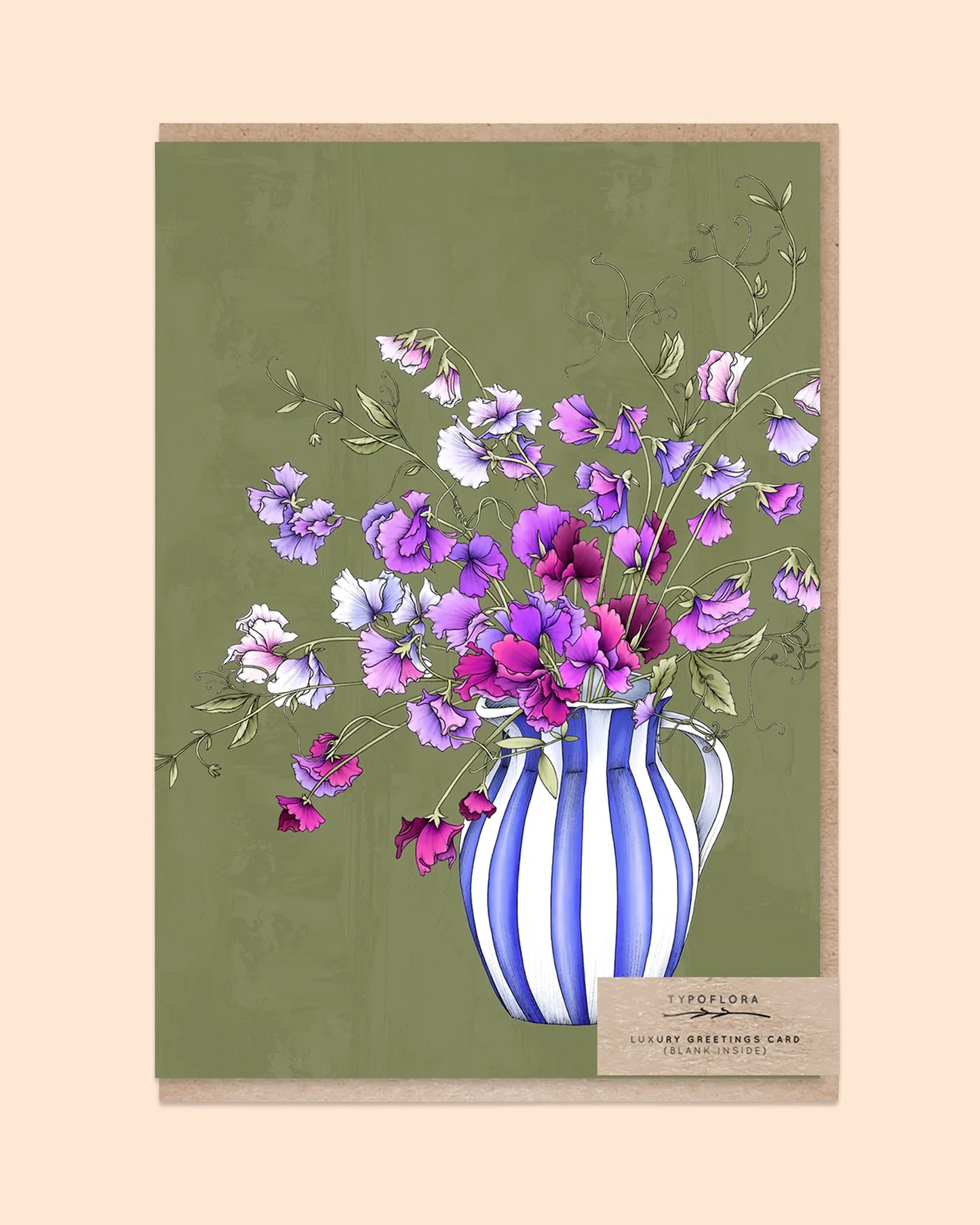 Sweet Pea Still Life Card