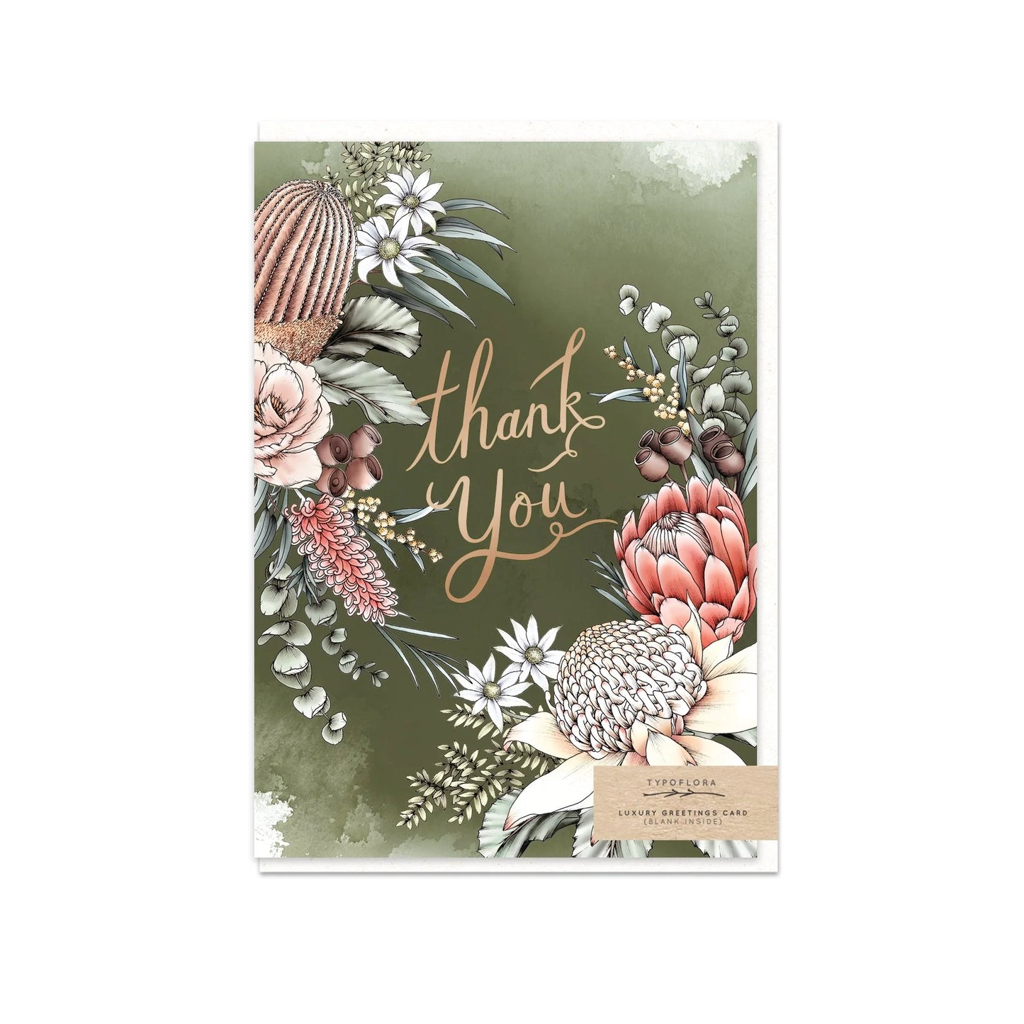 Waratah Thank You Card