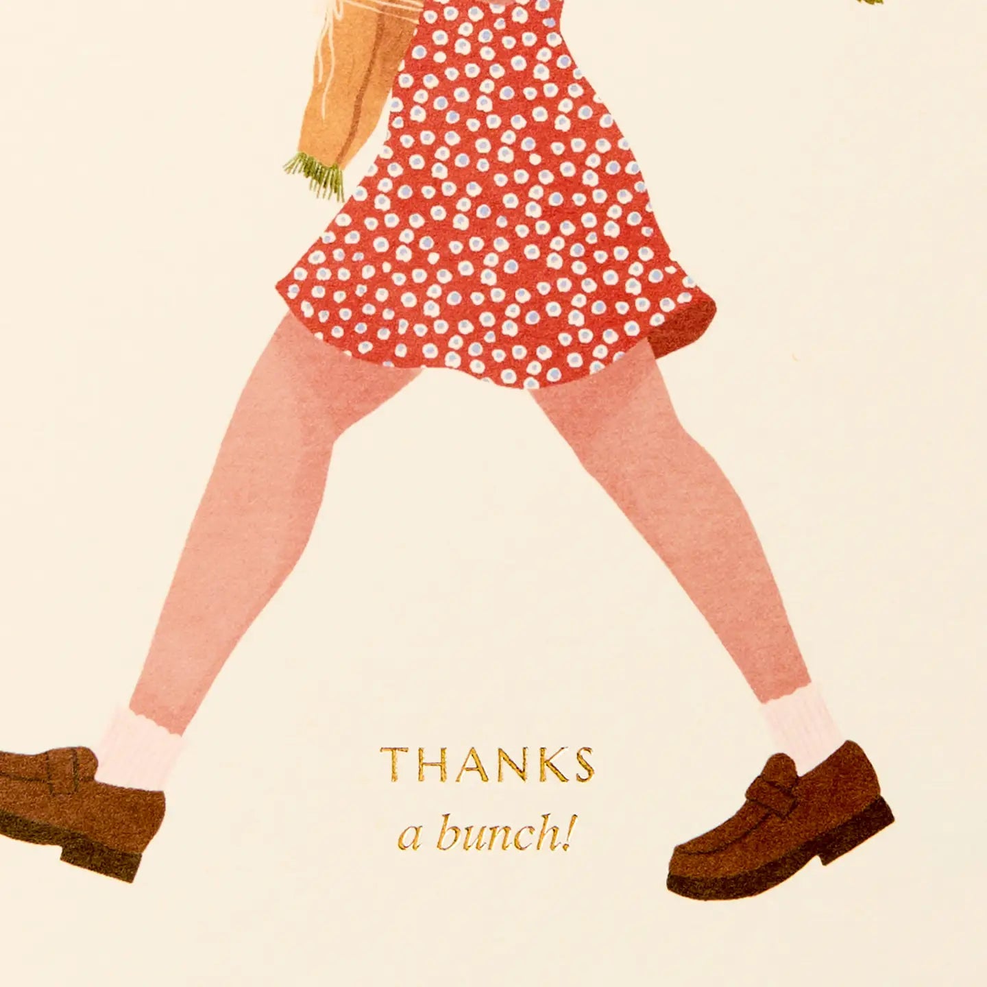 Thanks A Bunch! (Red Dress) Card