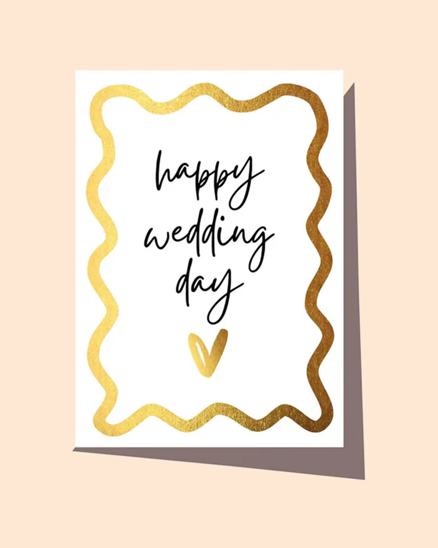 Wavy Wedding Day Card