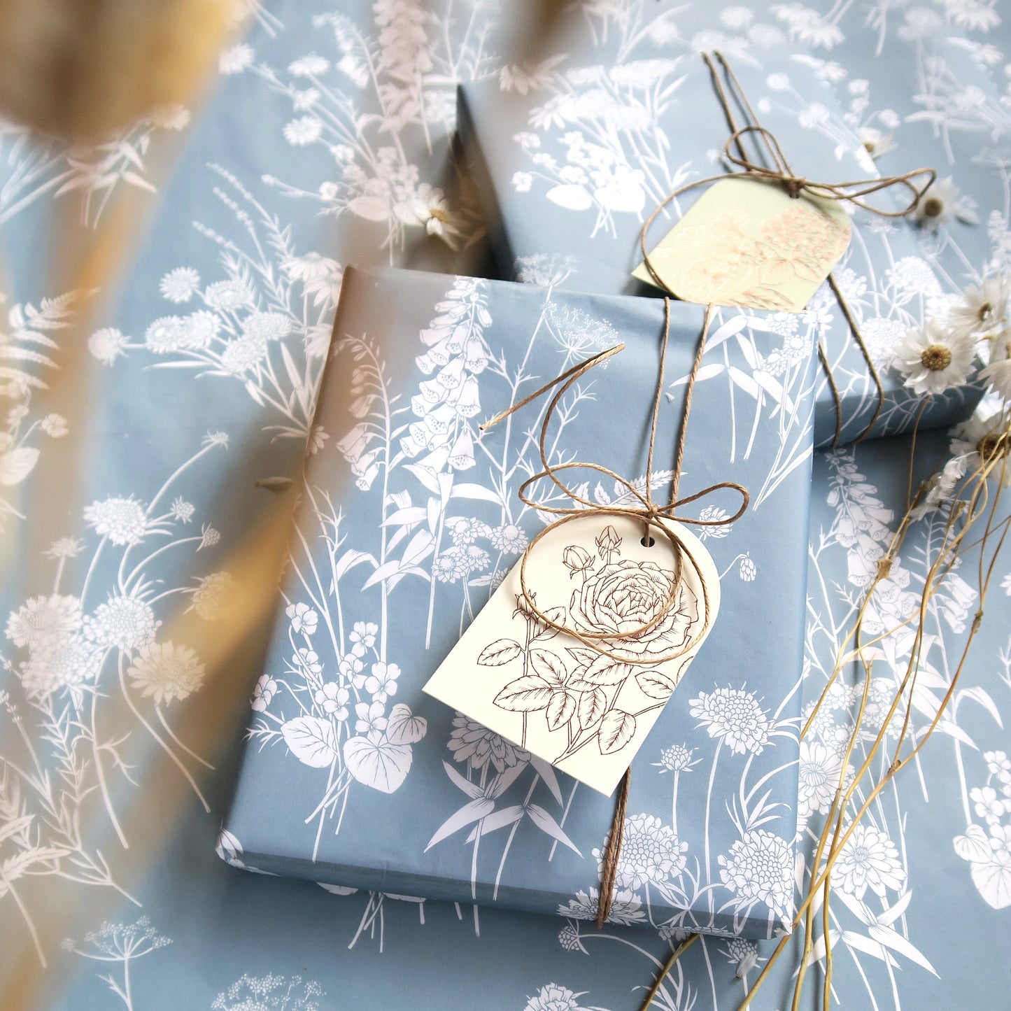 Typoflora Wildflowers in Blue Tissue Paper