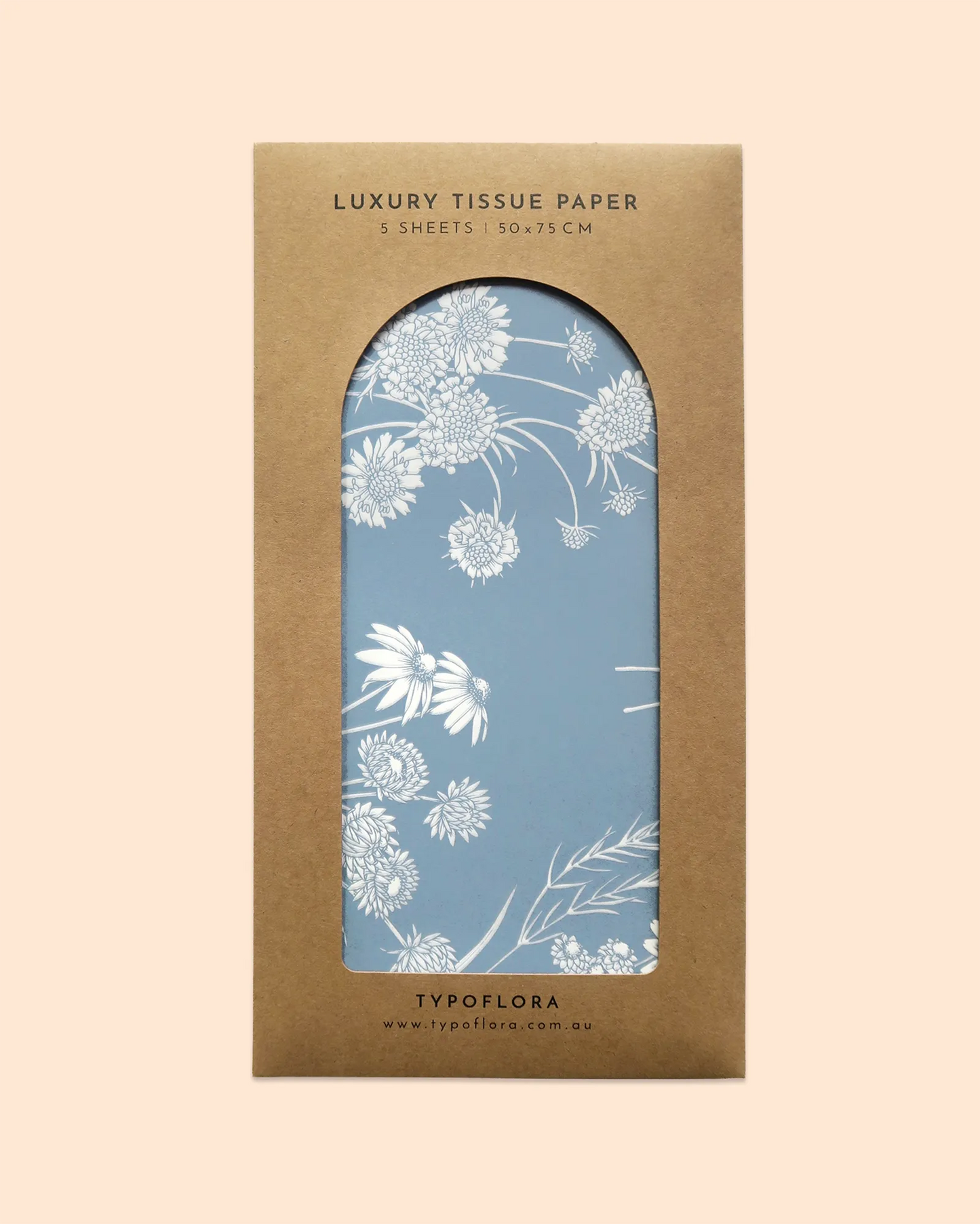 Wildflowers in Blue Tissue Paper