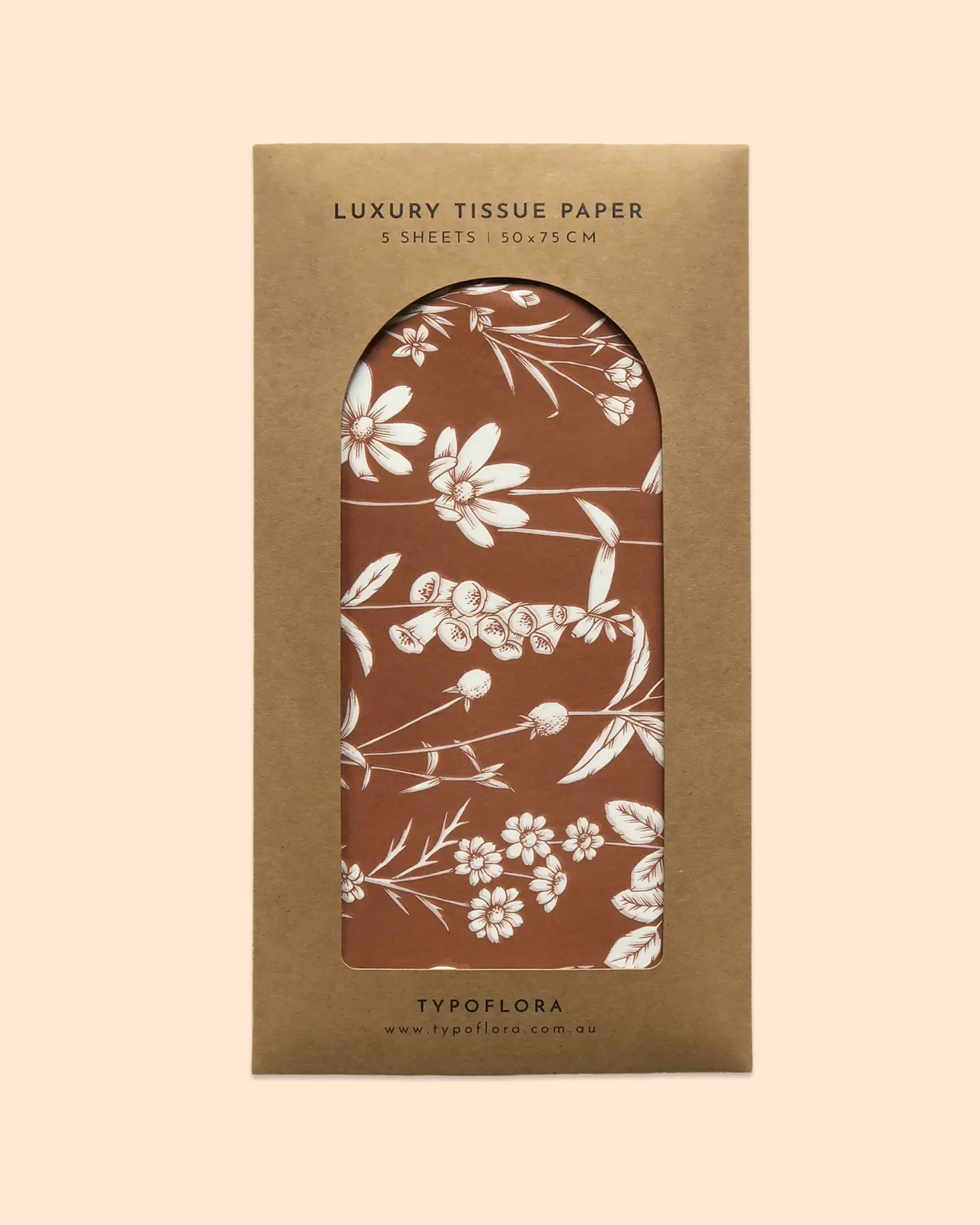 Wildflowers in Rust Tissue Paper