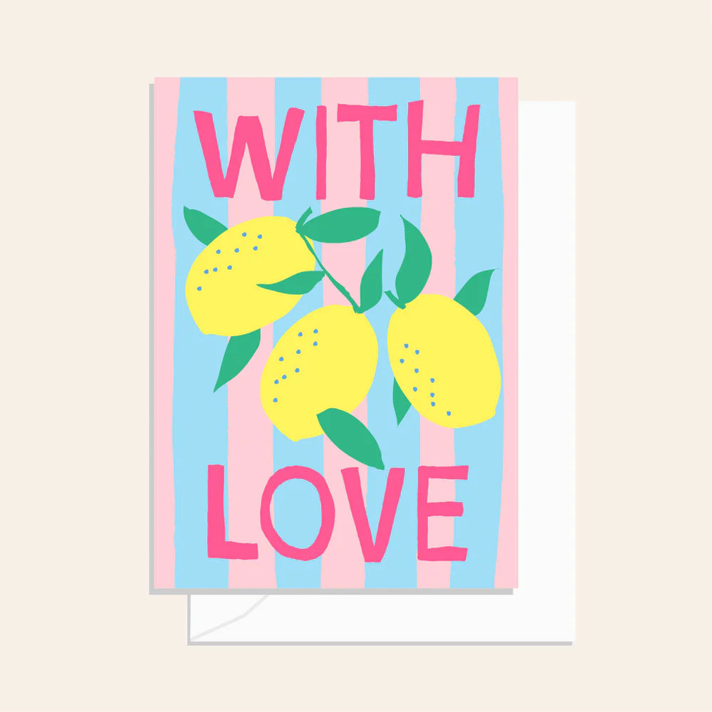 With Love (Capri Limone Design) Card