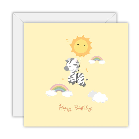 Zebra Happy Birthday Card