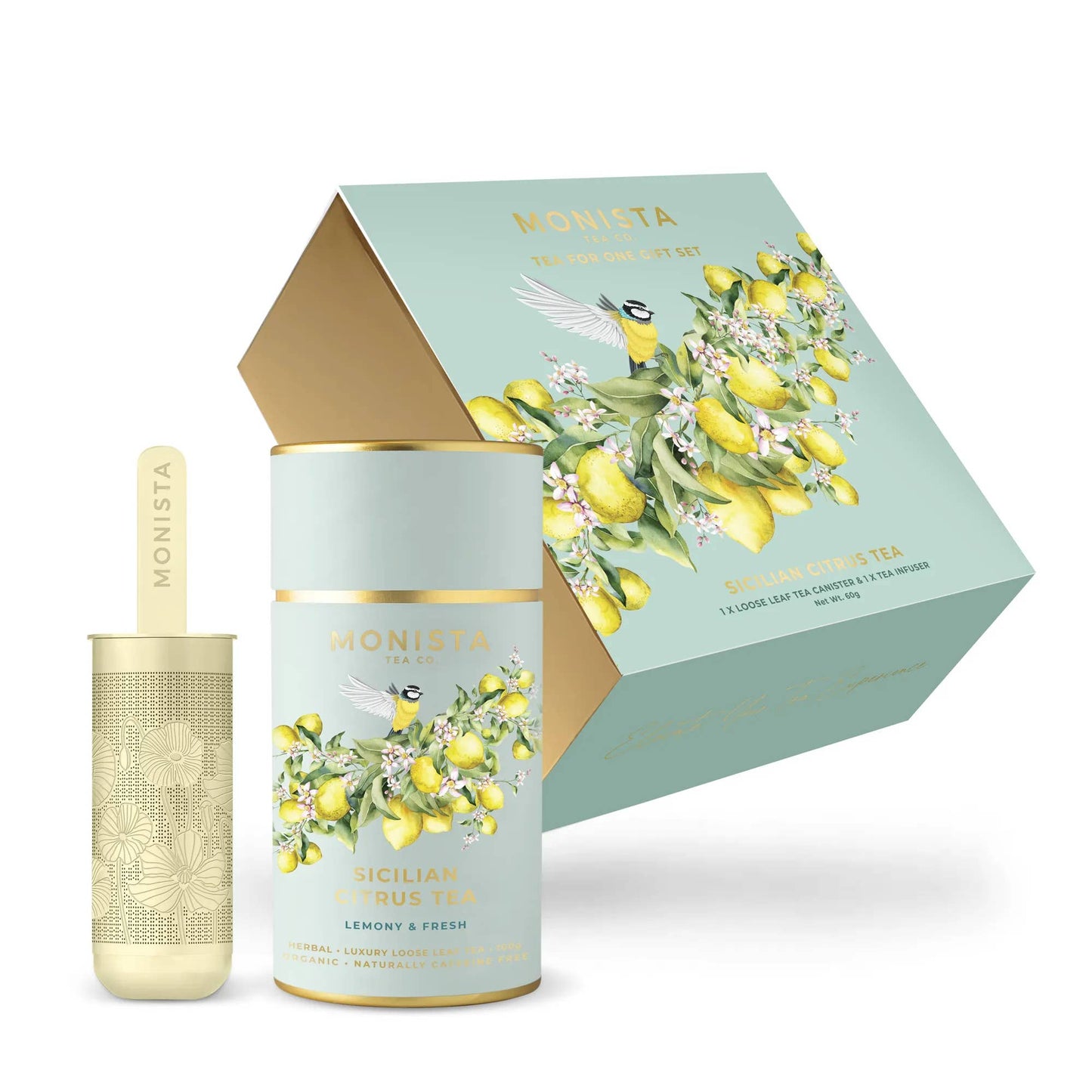 Monista Tea Co Tea For One Gift Set (Sicilian Citrus Tea)