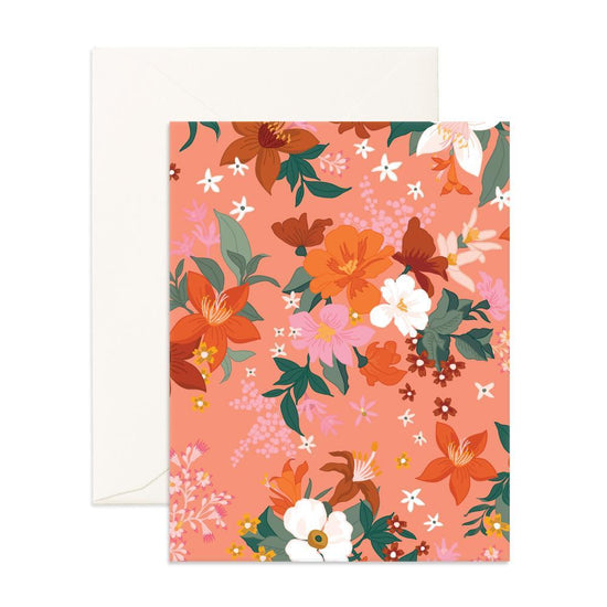 Blank Floral Card