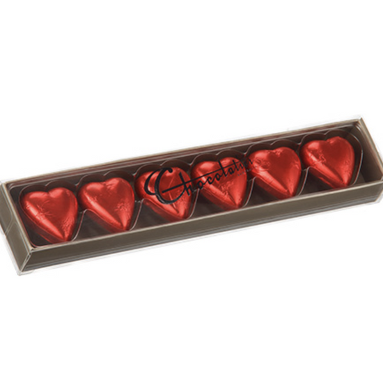Chocolatier Hearts Red 45g