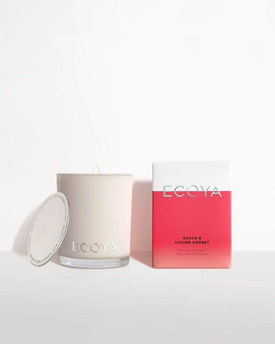 Load image into Gallery viewer, Ecoya Guava &amp;amp;  Lychee Mini Madison Jar Candle
